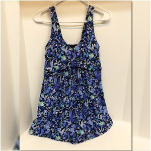 Sz.10 Swimsuit-Romper Fit 4 U  Romper Ruffle Detail A394008 Purple LAST ONE